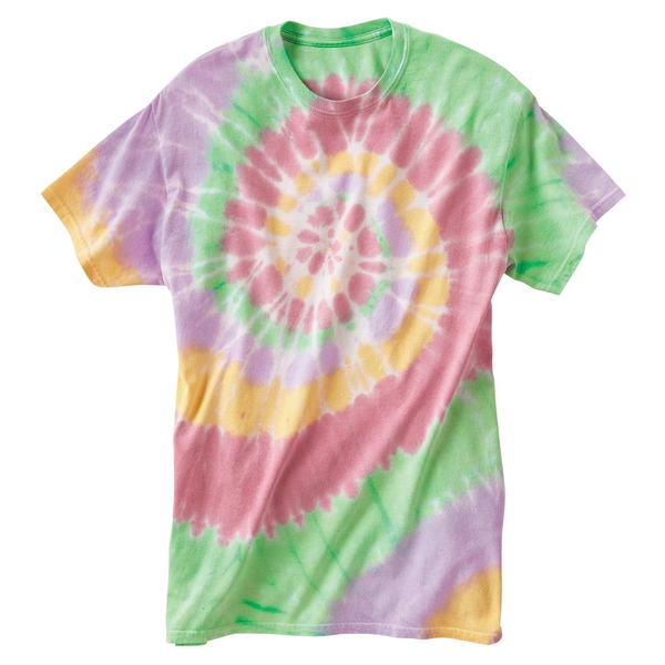  Tie Dye Shirt Multi Color Yellow Green Wild Spider Spiral  T-Shirt : Clothing, Shoes & Jewelry